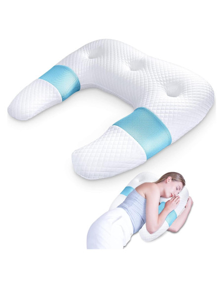 Almohada Corporal Ergonomica SAHEYER Espuma Memoria Azul Almohada Corporal Ergonomica SAHEYER Espuma Memoria Azul