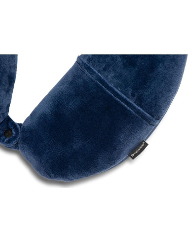 Almohada de Viaje Microperlas Brookstone Azul Soporte Cuello