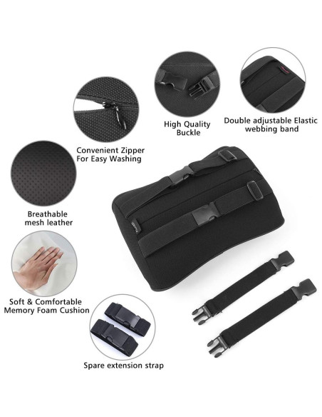 Almohada de Cuello Aukee de Espuma Viscoelástica Negra Almohada de Cuello Aukee de Espuma Viscoelástica Negra