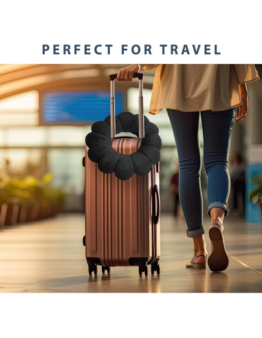 Almohada Total Pillow Donut Ajustable para Viaje - Negro