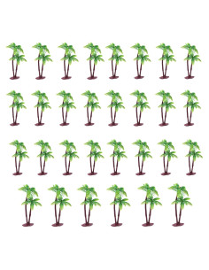 30 Piezas Árboles de Palma de Coco Adorno Pastel Verde