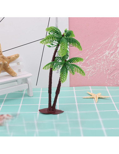 30 Piezas Árboles de Palma de Coco Adorno Pastel Verde
