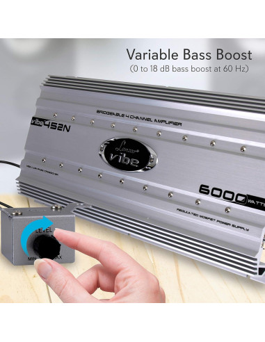 Amplificador de Car Audio Lanzar VIBE452N.6 6000W 4 Canales