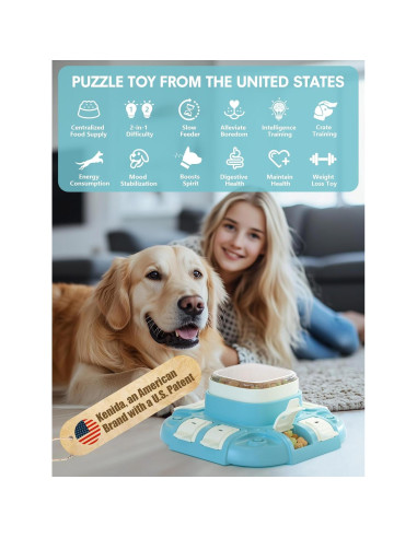 Juguete rompecabezas para perros Kenida 2 niveles 28,3 cm