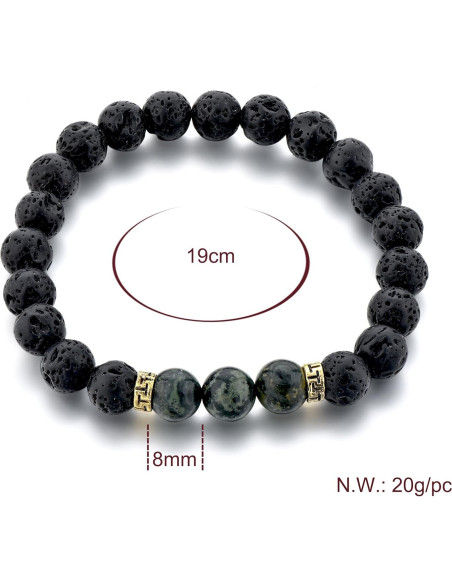 Pulsera de Lava y Camuflaje Mystiqs Difusor Aceite 19,81 cm Pulsera de Lava y Camuflaje Mystiqs Difusor Aceite 19,81 cm