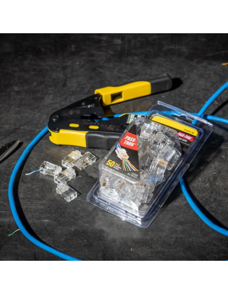 Kit de Prueba de Cable Klein Tools 80072 con Crimpadora y Conectores Kit de Prueba de Cable Klein Tools 80072 con Crimpadora y Conectores