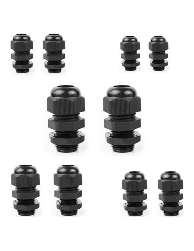 Conectores de Cable Plásticos Impermeables EZFIT 10 Pack PG7 PG9 PG11 PG13.5 PG16