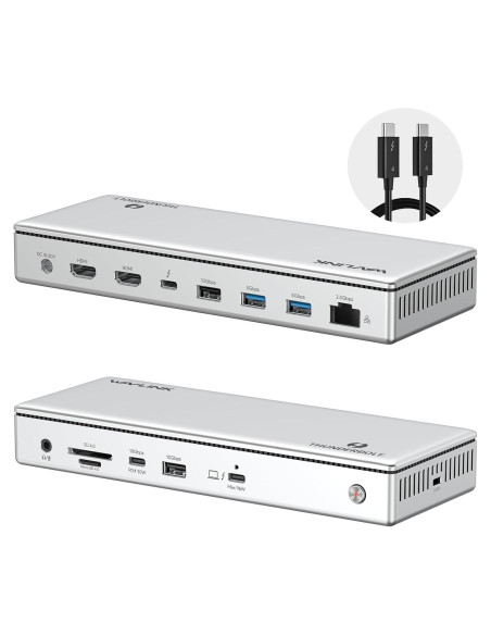 Dock Thunderbolt 4 WAVLINK 13-en-1 Doble HDMI 4K 60Hz Dock Thunderbolt 4 WAVLINK 13-en-1 Doble HDMI 4K 60Hz