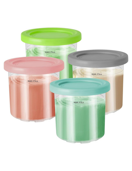 Paquete de 4 Contenedores de Helado Ninja Creami HM-636 Paquete de 4 Contenedores de Helado Ninja Creami HM-636