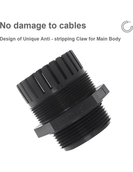Conector de Alivio de Tensión RTNLIT 1-1/2" NPT Nylon IP68 Conector de Alivio de Tensión RTNLIT 1-1/2" NPT Nylon IP68