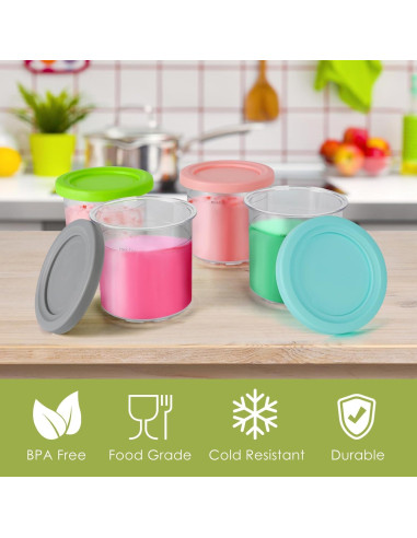 Paquete de 4 Contenedores de Helado Ninja Creami HM-636