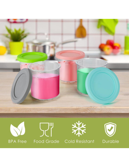 Paquete de 4 Contenedores de Helado Ninja Creami HM-636 Paquete de 4 Contenedores de Helado Ninja Creami HM-636