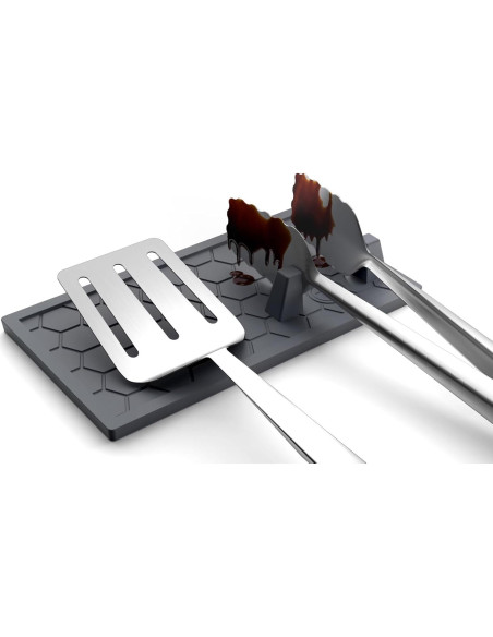 Soporte para Utensilios de Parrilla Outset Silicona Negro 24x15cm Soporte para Utensilios de Parrilla Outset Silicona Negro 24x15cm