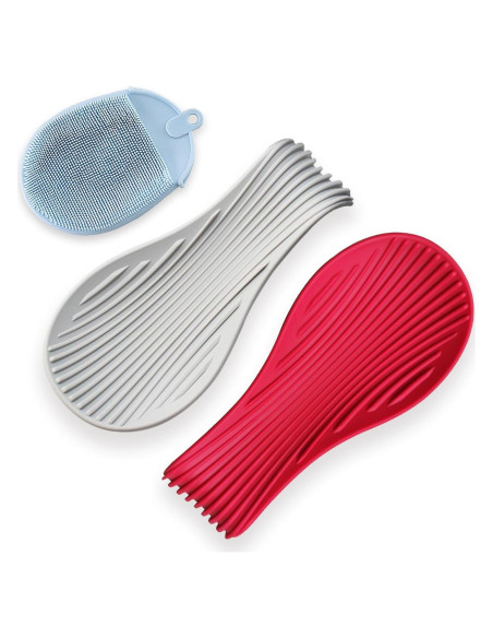 Soporte de Cuchara de Silicona Vimstury 2-Pack Antideslizante Soporte de Cuchara de Silicona Vimstury 2-Pack Antideslizante