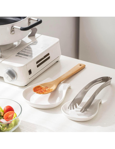 Soporte para cuchara HOMBENE 11.43 cm porcelana blanca