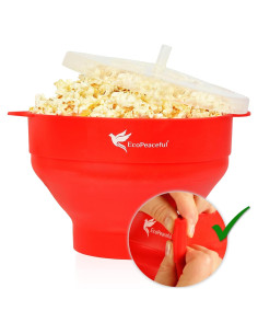 Tazón Plegable para Palomitas EcoPeaceful 12 Tazas Silicona