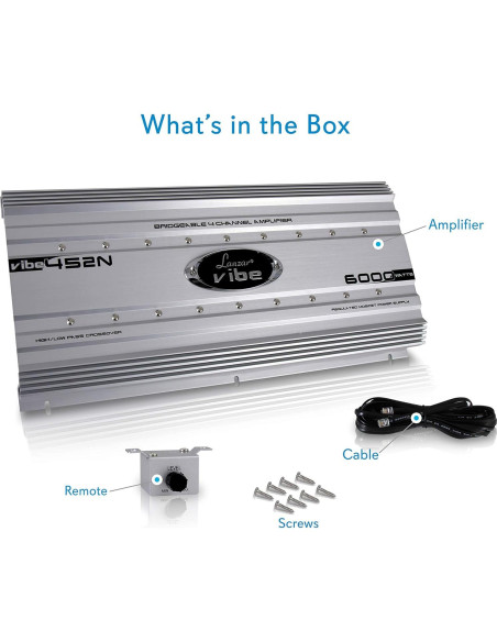 Amplificador de Car Audio Lanzar VIBE452N.6 6000W 4 Canales Amplificador de Car Audio Lanzar VIBE452N.6 6000W 4 Canales