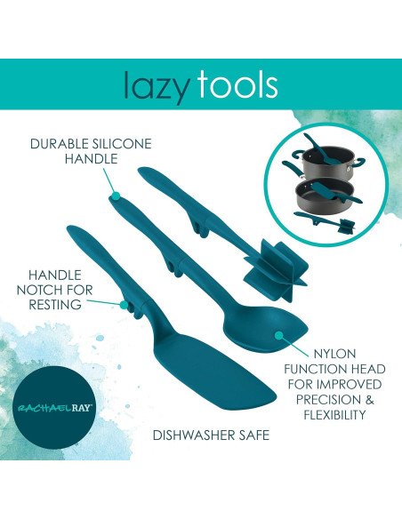 Juego de Utensilios de Cocina Rachael Ray 3 Piezas Teal Juego de Utensilios de Cocina Rachael Ray 3 Piezas Teal