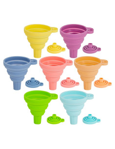 Juego de 7 Embudos de Silicona Ecurfutek Multicolor