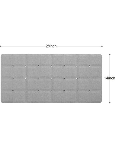 Alfombrilla de Baño Antideslizante Webos Plegable 71x36cm Gris