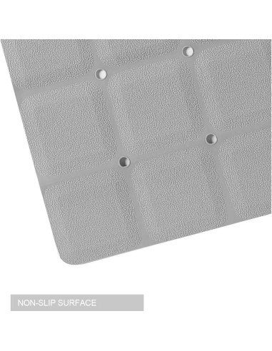 Alfombrilla de Baño Antideslizante Webos Plegable 71x36cm Gris