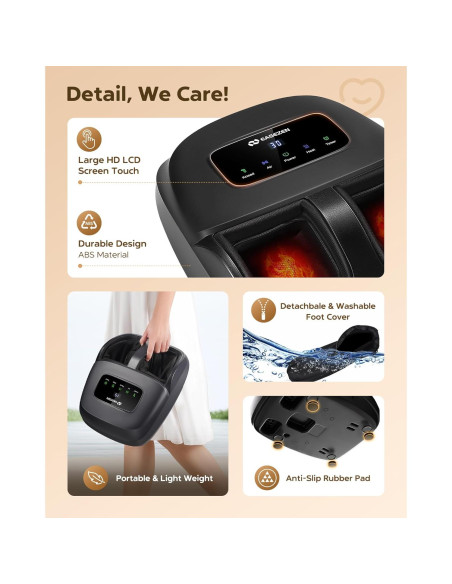 Masajeador de Pies Shiatsu EaseZen 2025 con Calor y Control Remoto Masajeador de Pies Shiatsu EaseZen 2025 con Calor y Control Remoto