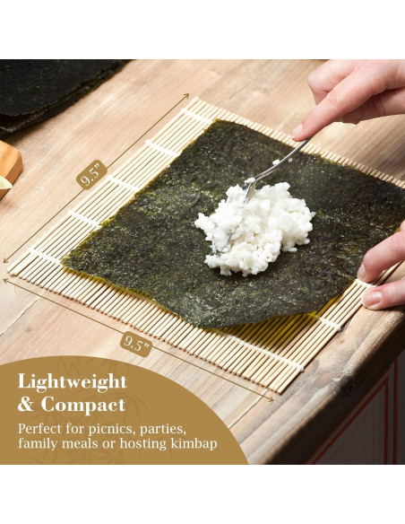 Estera de Sushi Fusión Select 24.1x24.1 cm de Bambú Estera de Sushi Fusión Select 24.1x24.1 cm de Bambú