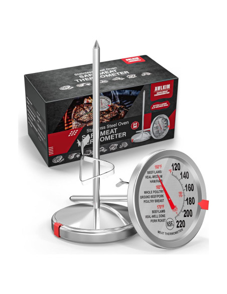 Paquete de 2 termómetros de carne acero inoxidable 2.5" Paquete de 2 termómetros de carne acero inoxidable 2.5"