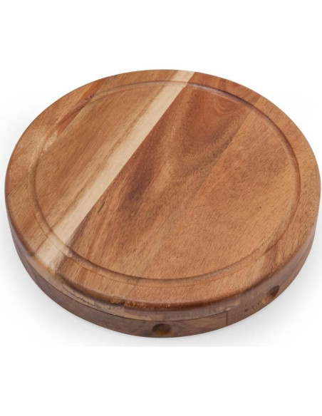 Tabla de Queso Redonda ILEAF de Madera de Acacia 19 cm Tabla de Queso Redonda ILEAF de Madera de Acacia 19 cm