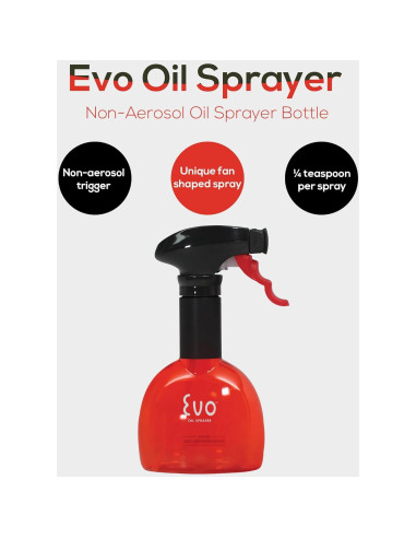 Evo Pulverizador de Aceite No Aerosol Set de 2 236 ml Rojo