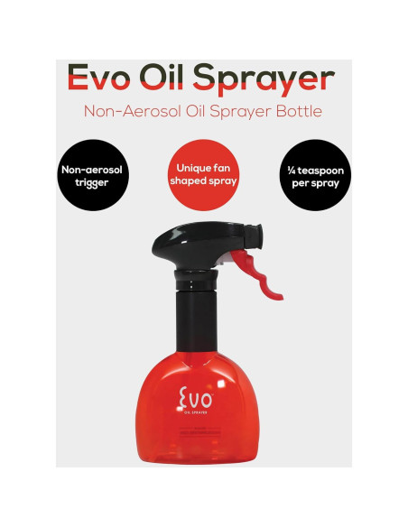 Evo Pulverizador de Aceite No Aerosol Set de 2 236 ml Rojo Evo Pulverizador de Aceite No Aerosol Set de 2 236 ml Rojo