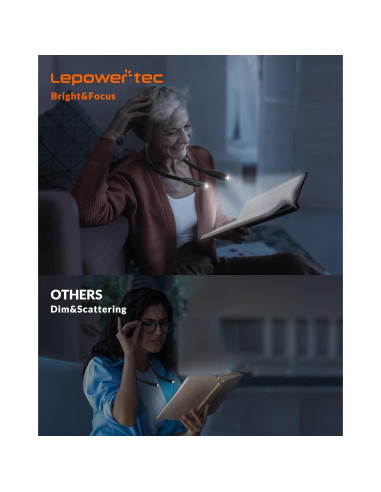 Luz de Cuello LEPOWER-TEC CL-22 Recargable 1300 mAh