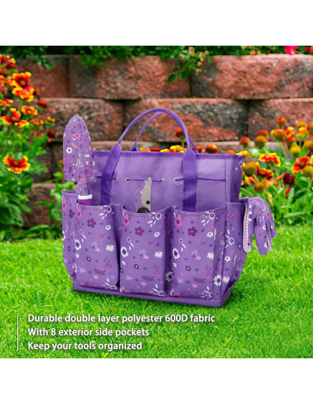 Juego de Herramientas de Jardín LZPTYYSN con Bolsa Púrpura Juego de Herramientas de Jardín LZPTYYSN con Bolsa Púrpura