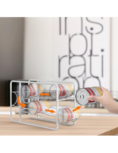 Soporte Apilable para Latas MOOACE - 4 Piezas Blanco