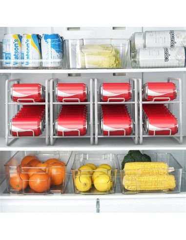 Soporte Apilable para Latas MOOACE - 4 Piezas Blanco