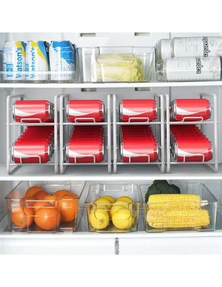 Soporte Apilable para Latas MOOACE - 4 Piezas Blanco Soporte Apilable para Latas MOOACE - 4 Piezas Blanco