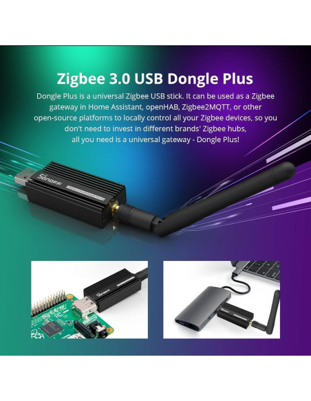 Dongle USB Zigbee SONOFF ZBDongle-E 19.98g Antena SMA Dongle USB Zigbee SONOFF ZBDongle-E 19.98g Antena SMA