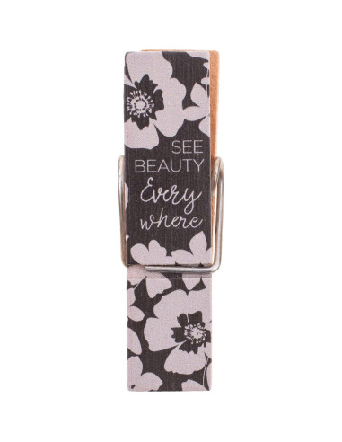 Clips para Bolsas de Alimentos Karma Floral Negro - 4 Piezas