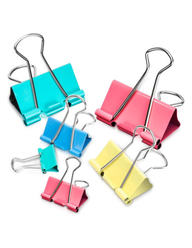 Clips de Carpeta Mearun Solar 100 Unidades Coloridos