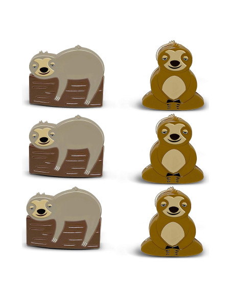 Clips para bolsas de alimentos Brothers Bench, 6 pz perezoso Clips para bolsas de alimentos Brothers Bench, 6 pz perezoso