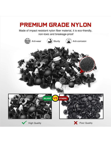 Kit 415 Piezas Clips de Retención Nilight CL-19 para Autos
