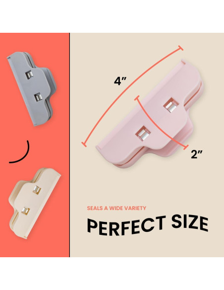Paquete de 6 Clips Reutilizables para Sellar Bolsas de Snacks - ANGORA BRANDS Paquete de 6 Clips Reutilizables para Sellar Bolsas de Snacks - ANGORA BRANDS