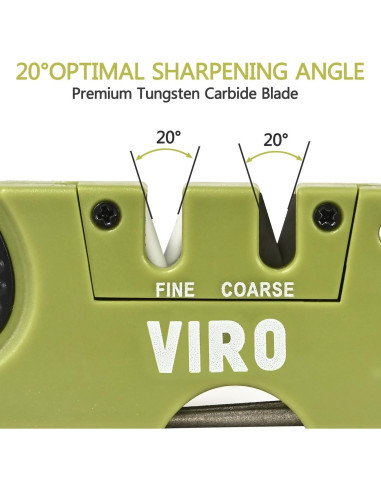 Afilador de Cuchillos VIRO 6-en-1 Portátil Verde Camuflaje