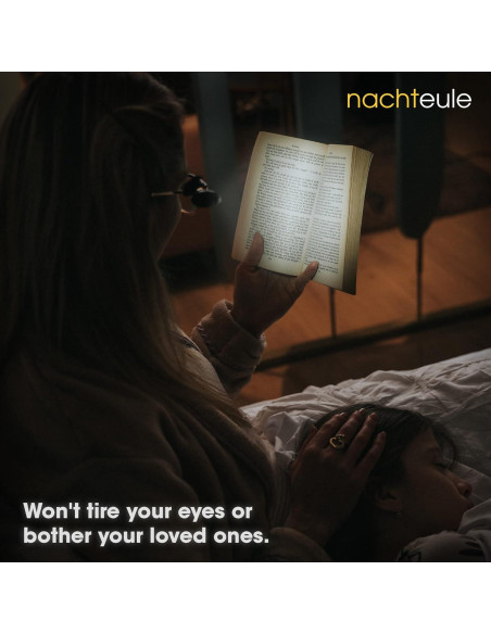 Luz de lectura recargable Nachtule para gafas LED Luz de lectura recargable Nachtule para gafas LED