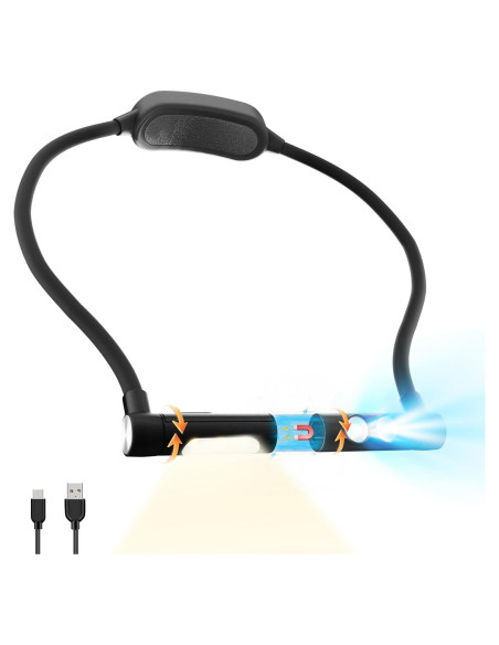 Luz de Lectura LED Recargable Kaulsoue 3 Colores 1800mAh Luz de Lectura LED Recargable Kaulsoue 3 Colores 1800mAh