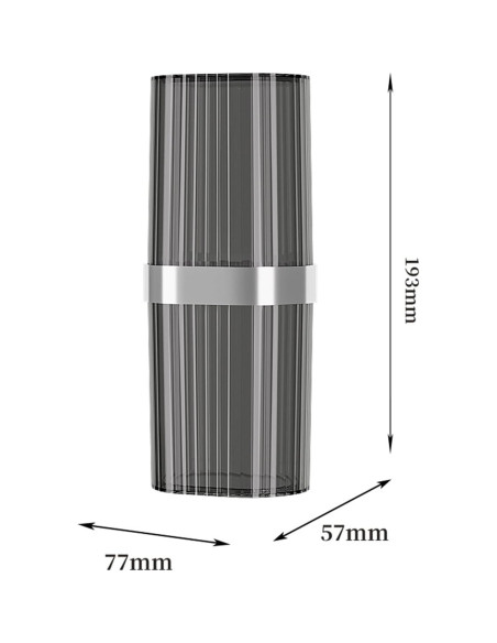 Estuche de Cepillo de Dientes Nnverseryy Gris 19,3x7,6x5,6cm Estuche de Cepillo de Dientes Nnverseryy Gris 19,3x7,6x5,6cm