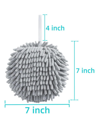 Juego de 2 Toallas de Mano Frbryak Microfibra Grises