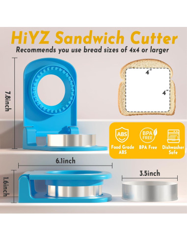 Cortador y Sellador de Sándwich HiYZ Acero Inoxidable 11.94 cm