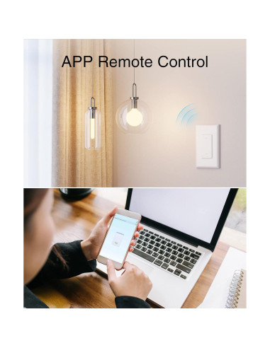 Interruptor de Luz Inteligente GHome 2 Paquete Wi-Fi 2.4G