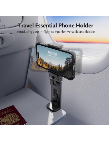 Soporte para Teléfono MiiKARE Universal 360 Viaje Negro